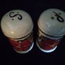 Midwinter , salt & pepper shakers, Stonehenge, Nasturtium, 1970s pottery, 1970s tablewear Image 5