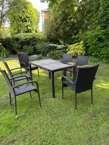 Six chairs on table 120