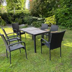 Six chairs on table 120