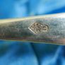 Antique Sterling Silver Christening Spoon by James Crichton & Sons of Glasgow, presented in its Original Velvet-lined Box. with original handwritten note from Glasgow dated October 4, 1886. Image 9