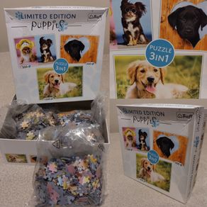 Puppies By Trefl, Limited Edition 3 In 1 Jigsaw Puzzles