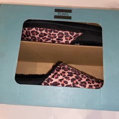 TOMS Sage Tan Classic Leopard Matte Woven Slippers