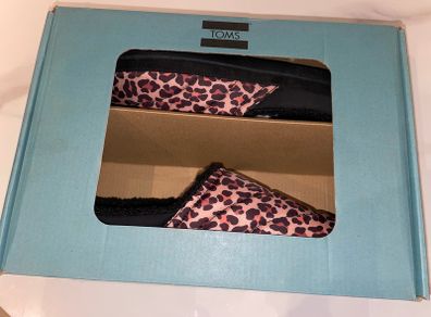 TOMS Sage Tan Classic Leopard Matte Woven Slippers