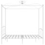Canopy Bed Frame White Metal 160x200 cm Image 2