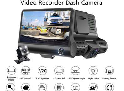 Brand New 1080P Car DVR 4.3 inch Lens Dash Cam Front and Rear Video Recorder Camera G-sensor