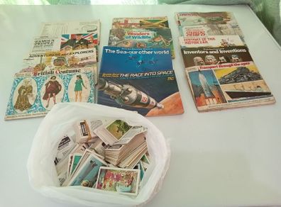 Brooke bond tea cards books x 14 and loose cards