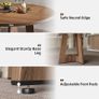 Round Dining Table for 4-6 People, Brown Kitchen Table, 120CM Farmhouse Dinning Tables, No Shaking, More Durable, for Kitchen and Living Room, Easy to Assemble (only table) Image 4