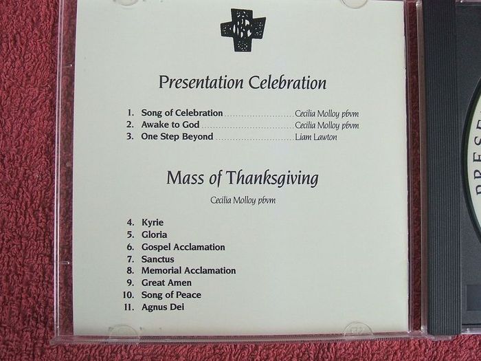 Music CD by SCOIL MHUIRE GAN SMAL (Carlow Town) - Presentation Celebration and Mass of Thanksgiving choir songs sung by the students (2011)