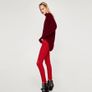 Zara destroyed ripped raw hem red skinny jeans size 6 BNWT Image 7