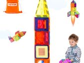 Magnetic Tiles Magnetic Building Toy 55 PCS Magnet Blocks for Kids 3D Set