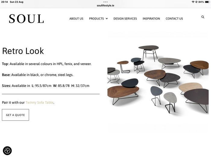 Soul Interiors 3 Piece Table Set