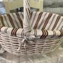 Large Stephen Pearce Wicker Basket With Handle Image 4