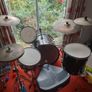 Yamaha Stage Custom Drum kit with Meinl cymbals and fancy stool Image 3