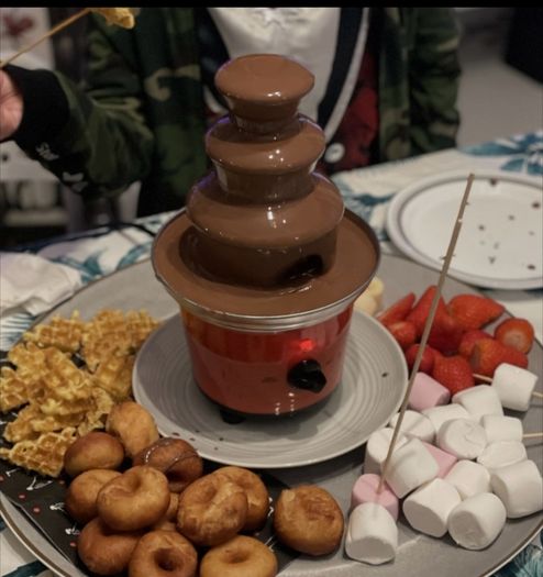 NEW SALE | Gourmet Belgian Chocolate Fountain Fondue Large Set | 500ml Capacity Electric 3-Tier Machine with Hot Melting Pot Base