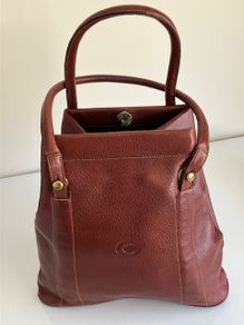 Vintage Chesneau Tan Leather Bucket Bag