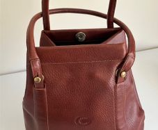 Vintage Chesneau Tan Leather Bucket Bag