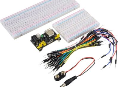 Breadboard Kit with Power Supply Module, Jumper Wires, Battery Clip,830 & 400 tie-Points Breadboard (FREE POSTAGE)