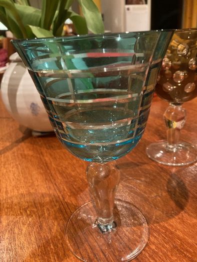 Luxury Wine Glasses -Pols Potten  Multicolour Cuttings Wine Glass - Luxury Glass