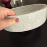Large Heavy Stoneware Pedestal Fruit Bowl Image 4