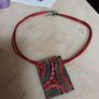Costume  Necklace & Matching  Earrings.  Length  - 7".. Image 4