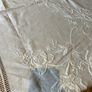 Vintage Hand Embroidered Large Fine Linen Tablecloth Image 4