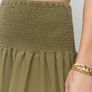 Brand New with tags Next UK20 Boho Khaki Green Drop Waist Maxi Skirt Image 4