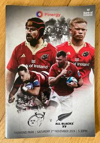2024 Munster v New Zealand All Blacks XV Programme