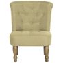 French Chairs 2 pcs Green Fabric Image 4