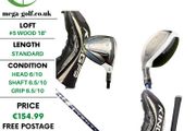 Taylormade Sim 2 Max #5 Wood 18 Degree / Ventus Blue FW 5 Regular