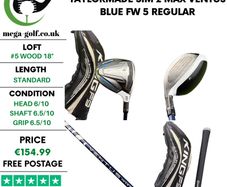 Taylormade Sim 2 Max #5 Wood 18 Degree / Ventus Blue FW 5 Regular