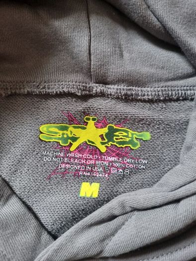 Sp5der hoodie grey