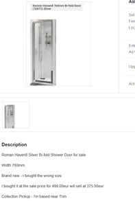 760mm Bifold Shower Door