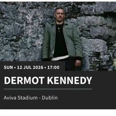 Dermot Kennedy tickets Aviva Sun 12th July