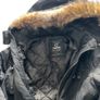 Black heavy winter coat with detachable hood Image 5