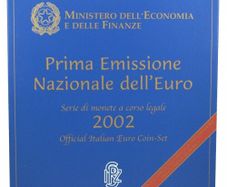 Italy Official Euro Coin Set 2002. 8 coins. 3.88 Euro.