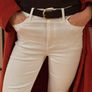 Alice + Olivia white flare jeans Image 5