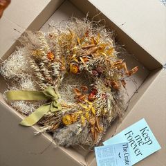 Handcrafted dried autumn wreath