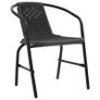 Garden Chairs 2 pcs Plastic Rattan and Steel 110 kg Image 4