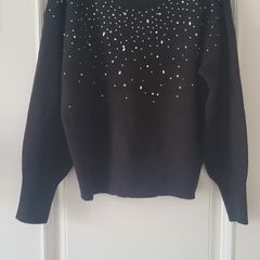 Black embellished jumper