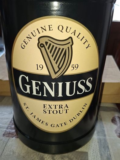Giant Plastic Classic Guinness Extra Stout Bottle Geniuss Beer Bottle money box or Tips Bottle,