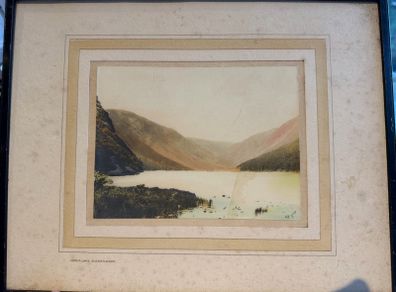 framed vintage print- Upper Lake, Glendalough