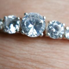 Vintage Sterling Silver 925 Tennis Bracelet  Cubic Zirconia Graduated Flexible Bangle Bracelet 16,7g