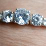 Vintage Sterling Silver 925 Tennis Bracelet  Cubic Zirconia Graduated Flexible Bangle Bracelet 16,7g Image 10