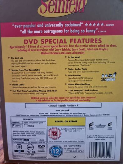 Seinfeld season 9 DVD