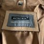 Mens Vintage 1970's style Aviatrix Tan Leather Reefer/Safari style Jacket Image 7