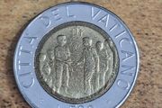 Vatican 1994, 500 Lire Coin, John Paul II, Racism and Solidarity - free standard postage