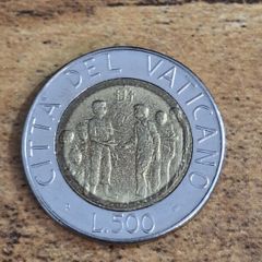 Vatican 1994, 500 Lire Coin, John Paul II, Racism and Solidarity - free standard postage