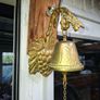 Beautiful Old Brass Wall Hanging Bell Ideal for Bar Pub Man cave Last Round bell, Postage Available Image 10