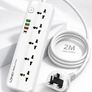 LDNIO SC5415 Surge Fast charging Power Strip with 5 Ac Outlets & 4USB Charging Ports 2m Extension PD power Soket - White Image 3