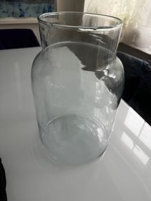 Large Handmade Glass Vase Apothecary Style